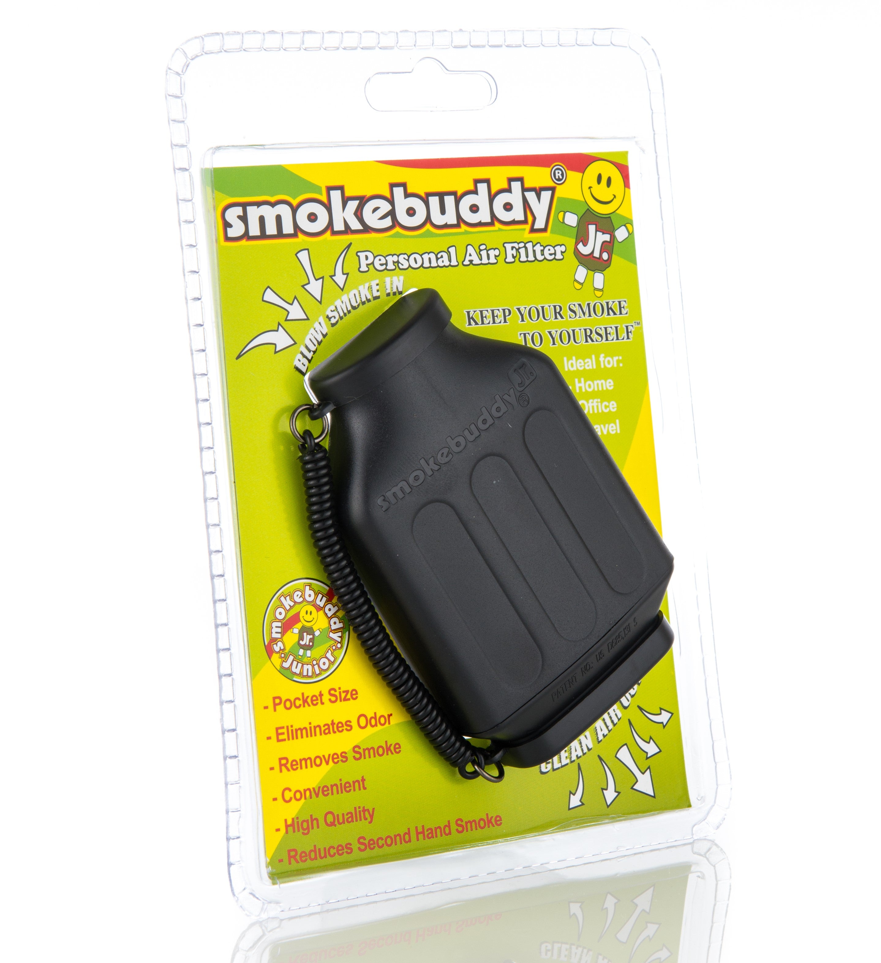 Black Smokebuddy Junior Personal Air Filter SB Co. Black Smokebuddy Junior Personal Air Filter SB Co.