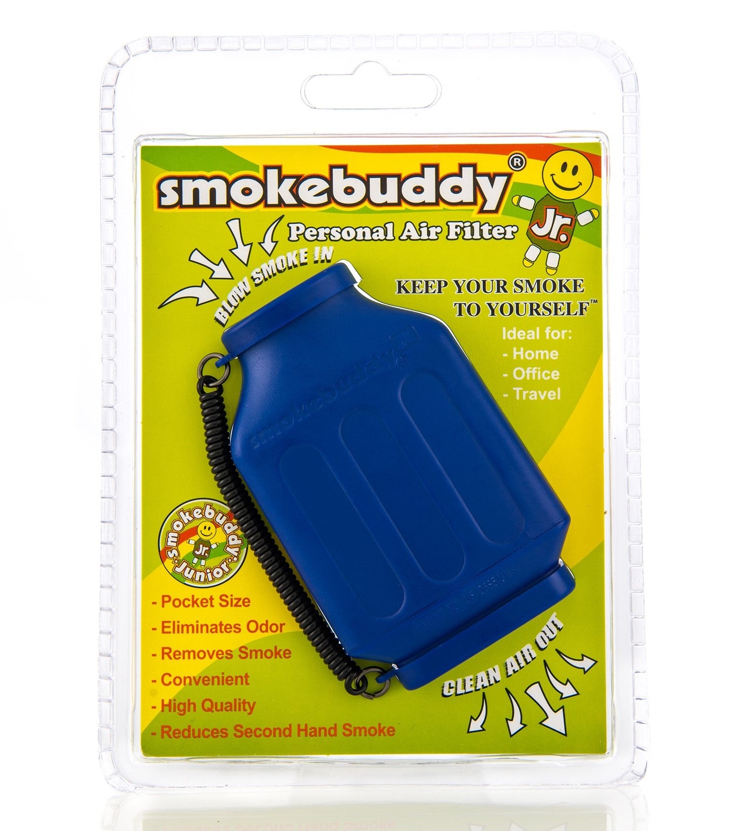 Blue Smokebuddy Junior Personal Air Filter Blue Smokebuddy Junior Personal Air Filter