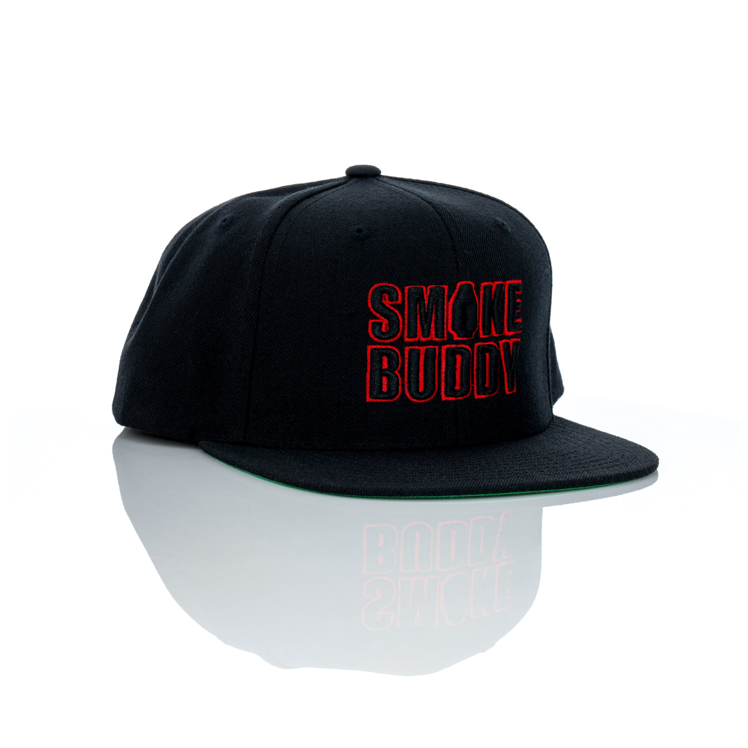 Smokebuddy Black & Red 3D Snapback Hat