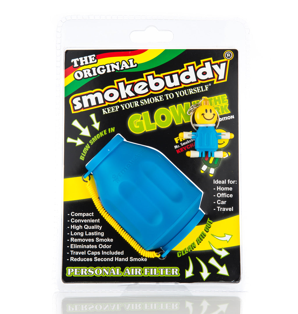 Blue Glow In The Dark Smokebuddy Original Personal Air Filter SB Co. Blue Glow In The Dark Smokebuddy Original Personal Air Filter SB Co.
